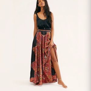 New Free People Paisley Dreams Maxi Skirt sz 0